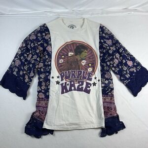 Purple Haze Jimi Hendrix Handmade Sz M One of a kind Hippie Festival Flowy